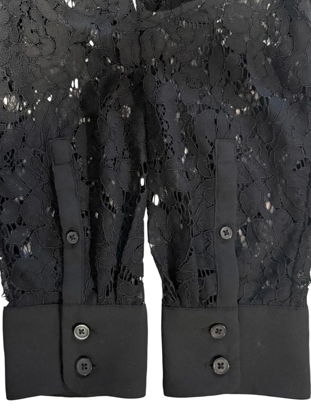 J. Crew Black Sheer Lace Button-Down Shirt EUC